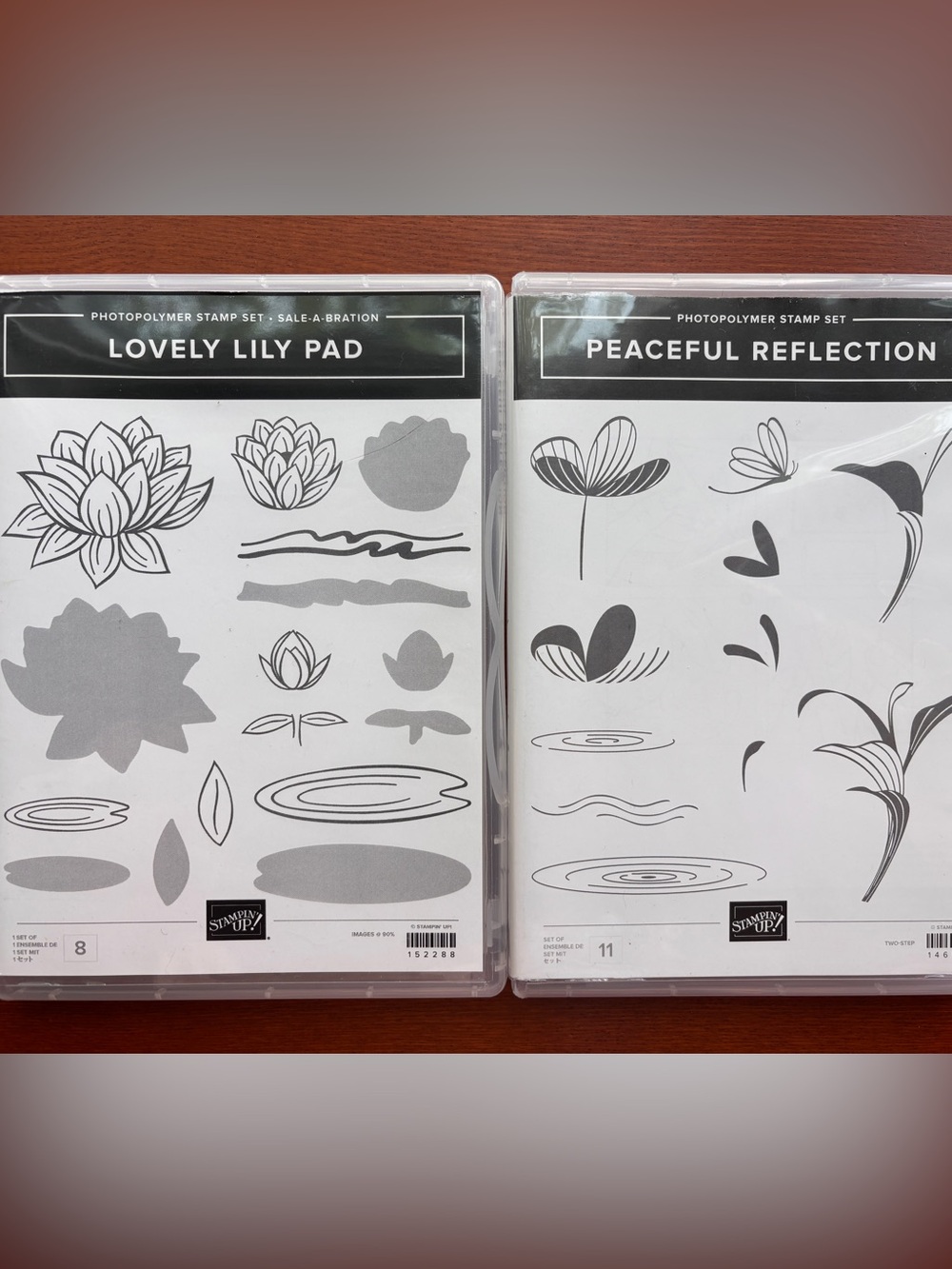 Stampin' Up! Stamp Sets Lovely Lily Pad and Peaceful Reflections Cling Stamps